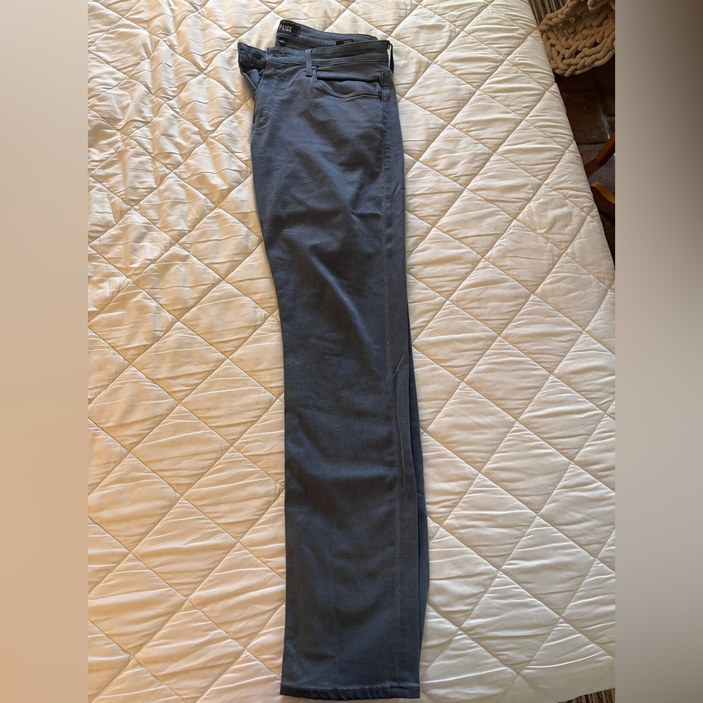 NWT Paige Men’s Federal Slim-Straight Jeans in Pewter Stone Size 38